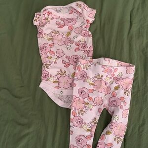 Gerber Pink Floral Kids Matching Set